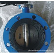 Lever Operated Flanged Double Eccentric Butterfly Valve